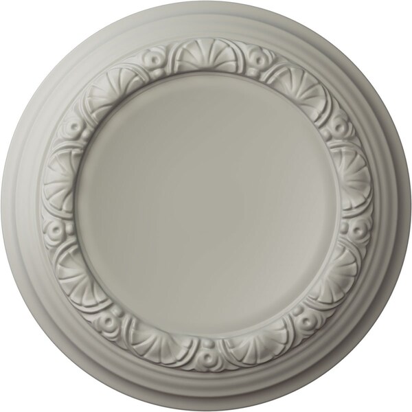 Ekena Millwork Carlsbad Ceiling Medallion (Fits Canopies up to 7 7/8"), 12 1/2"OD x 1 1/2"P, Pot of Cream CM12CAPCF - main